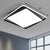 Square Led Surface Mount Ceiling Light Nordic Acrylic Black Flushmount Light for Bedroom Black 16.5" Clearhalo 'Ceiling Lights' 'Close To Ceiling Lights' 'Close to ceiling' 'Flush mount' Lighting' 2423673