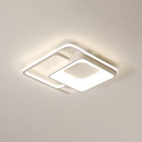 Square Flush Mount LED Light Minimalistic Acrylic Bedroom Ceiling Mount Lamp in White White 19.5" Third Gear Clearhalo 'Ceiling Lights' 'Close To Ceiling Lights' 'Close to ceiling' 'Flush mount' Lighting' 2423706