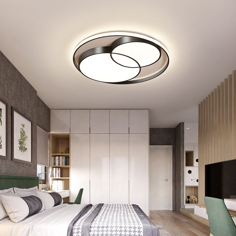 Nordic LED Flush Mount Ceiling Fixture Round Flushmount Lighting with Acrylic Shade Clearhalo 'Ceiling Lights' 'Close To Ceiling Lights' 'Close to ceiling' 'Flush mount' Lighting' 2423712