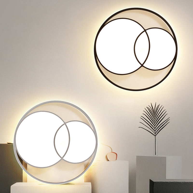Nordic LED Flush Mount Ceiling Fixture Round Flushmount Lighting with Acrylic Shade Clearhalo 'Ceiling Lights' 'Close To Ceiling Lights' 'Close to ceiling' 'Flush mount' Lighting' 2423714