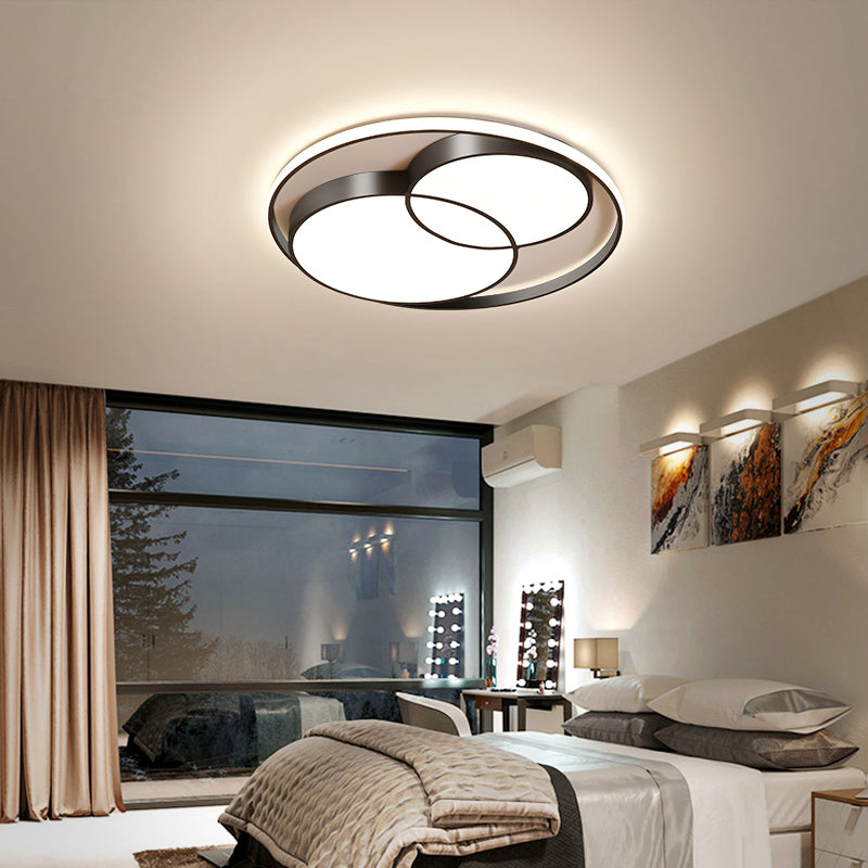 Nordic LED Flush Mount Ceiling Fixture Round Flushmount Lighting with Acrylic Shade Clearhalo 'Ceiling Lights' 'Close To Ceiling Lights' 'Close to ceiling' 'Flush mount' Lighting' 2423716