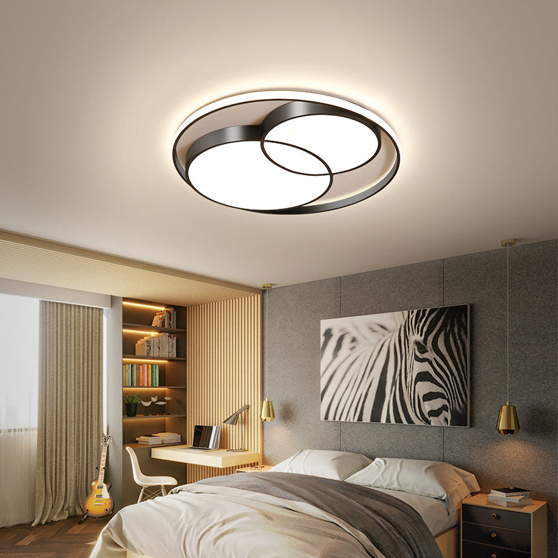 Nordic LED Flush Mount Ceiling Fixture Round Flushmount Lighting with Acrylic Shade Clearhalo 'Ceiling Lights' 'Close To Ceiling Lights' 'Close to ceiling' 'Flush mount' Lighting' 2423717