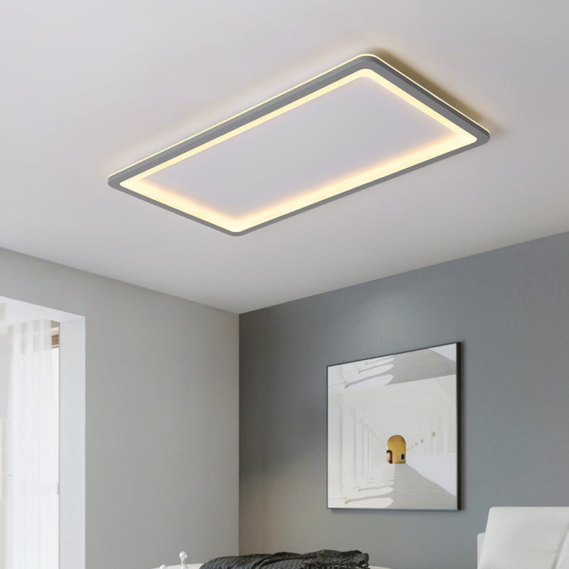 Grey Super Thin Ceiling Fixture Nordic Metal Surface Mounted Led Ceiling Light for Living Room Clearhalo 'Ceiling Lights' 'Close To Ceiling Lights' 'Close to ceiling' 'Flush mount' Lighting' 2423721