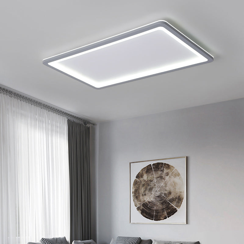 Grey Super Thin Ceiling Fixture Nordic Metal Surface Mounted Led Ceiling Light for Living Room Clearhalo 'Ceiling Lights' 'Close To Ceiling Lights' 'Close to ceiling' 'Flush mount' Lighting' 2423726