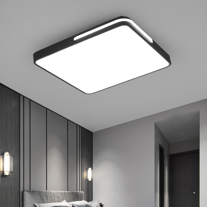 Nordic Square Flush Mount Lighting Acrylic LED Bedroom Flushmount Ceiling Lamp in Black Clearhalo 'Ceiling Lights' 'Close To Ceiling Lights' 'Close to ceiling' 'Flush mount' Lighting' 2423742