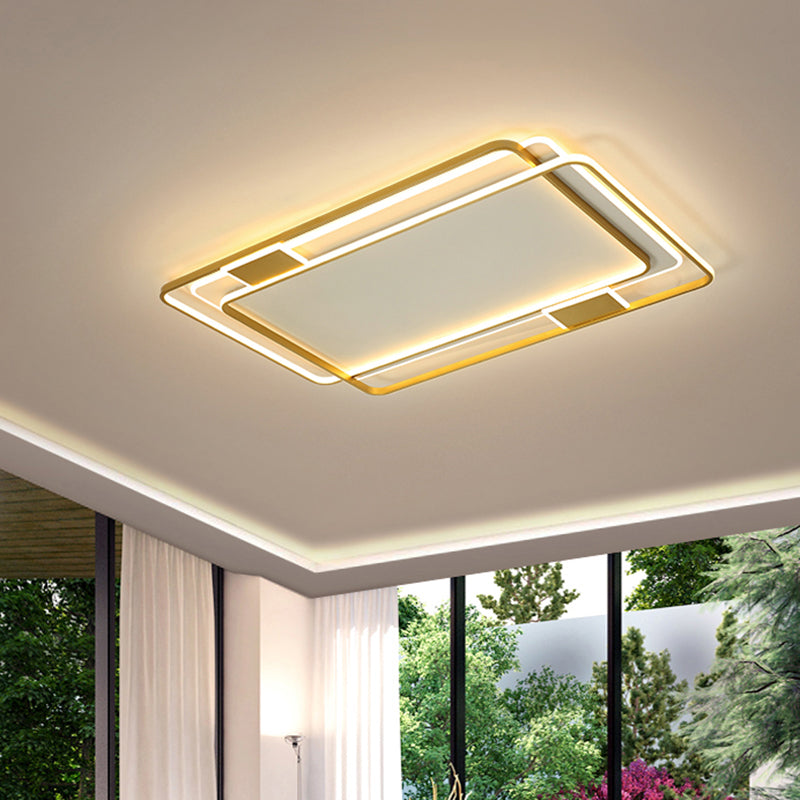Gold Ultra-Thin LED Ceiling Lighting Contemporary Acrylic Flush Mount Light Fixture for Living Room Clearhalo 'Ceiling Lights' 'Close To Ceiling Lights' 'Close to ceiling' 'Flush mount' Lighting' 2423760
