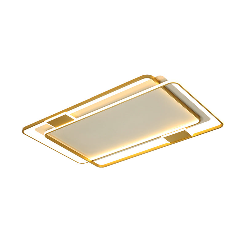 Gold Ultra-Thin LED Ceiling Lighting Contemporary Acrylic Flush Mount Light Fixture for Living Room Clearhalo 'Ceiling Lights' 'Close To Ceiling Lights' 'Close to ceiling' 'Flush mount' Lighting' 2423769