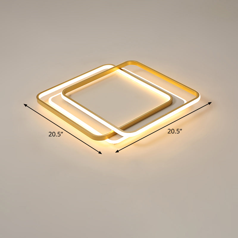 Gold Ultra-Thin LED Ceiling Lighting Contemporary Acrylic Flush Mount Light Fixture for Living Room Gold 20.5" Warm Clearhalo 'Ceiling Lights' 'Close To Ceiling Lights' 'Close to ceiling' 'Flush mount' Lighting' 2423771