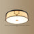 Fabric Drum Flush Ceiling Light Nordic Style Flush Light with Decorative Antler for Foyer Black 16" Clearhalo 'Ceiling Lights' 'Close To Ceiling Lights' 'Close to ceiling' 'Flush mount' Lighting' 2423781