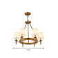 Tapered Ceiling Suspension Lamp Simplicity Fabric Chandelier Lighting for Living Room 6 Bronze Clearhalo 'Ceiling Lights' 'Chandeliers' Lighting' options 2423795_11b8fdfc-7a3b-4098-a711-346f89f3298e