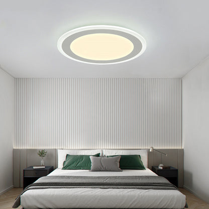 Acrylic Disk Flush Mount Ceiling Light Minimalist White LED Flush-Mount Light Fixture White White Clearhalo 'Ceiling Lights' 'Close To Ceiling Lights' 'Close to ceiling' 'Flush mount' Lighting' 2423922