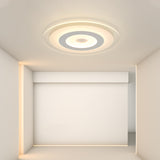 Disc Shaped Foyer Flush Light Acrylic Simplicity LED Flush Mount Ceiling Fixture in White White Warm Clearhalo 'Ceiling Lights' 'Close To Ceiling Lights' 'Close to ceiling' 'Flush mount' Lighting' 2423925