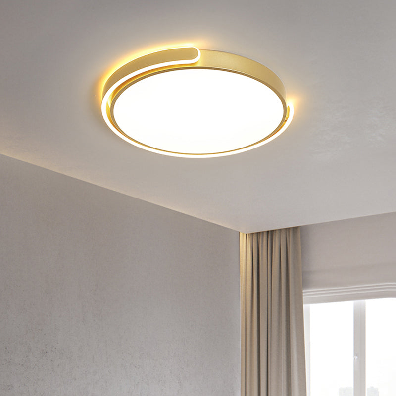 Nordic Ceiling Flush Light Round Flush Mount LED Light with Acrylic Shade for Bedroom Clearhalo 'Ceiling Lights' 'Close To Ceiling Lights' 'Close to ceiling' 'Flush mount' Lighting' 2423962