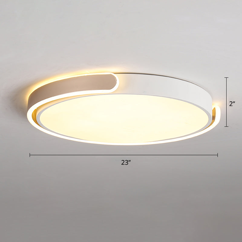 Nordic Ceiling Flush Light Round Flush Mount LED Light with Acrylic Shade for Bedroom Champagne 23" Clearhalo 'Ceiling Lights' 'Close To Ceiling Lights' 'Close to ceiling' 'Flush mount' Lighting' 2423968