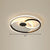 Circle Shaped Ceiling Flush Light Nordic Metal LED Bedroom Flushmount in Black and White Black 16.5" Clearhalo 'Ceiling Lights' 'Close To Ceiling Lights' 'Close to ceiling' 'Flush mount' Lighting' 2424059