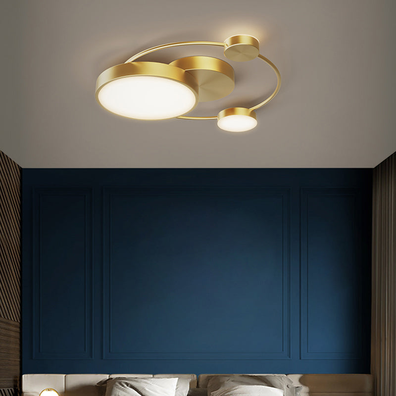 Minimalist LED Flush Mount Fixture Orbit Design Ceiling Lighting with Acrylic Shade Clearhalo 'Ceiling Lights' 'Close To Ceiling Lights' 'Close to ceiling' Lighting' 2424084