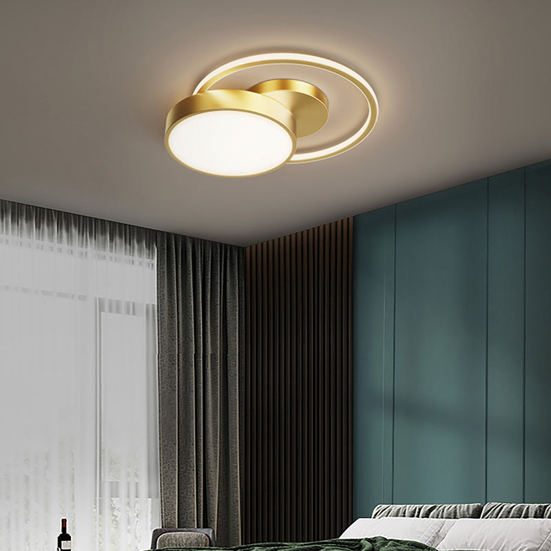 Minimalist LED Flush Mount Fixture Orbit Design Ceiling Lighting with Acrylic Shade Clearhalo 'Ceiling Lights' 'Close To Ceiling Lights' 'Close to ceiling' Lighting' 2424087