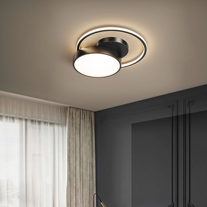 Minimalist LED Flush Mount Fixture Orbit Design Ceiling Lighting with Acrylic Shade Clearhalo 'Ceiling Lights' 'Close To Ceiling Lights' 'Close to ceiling' Lighting' 2424089