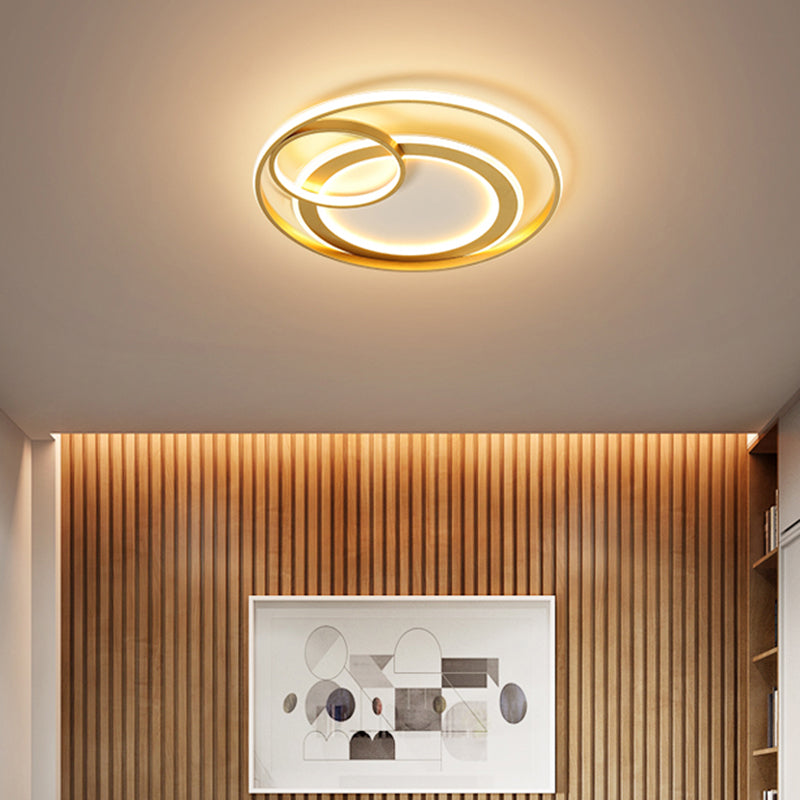 Circles Flush Mount Lighting Simple Acrylic Bedroom Surface Mounted Led Ceiling Light Clearhalo 'Ceiling Lights' 'Close To Ceiling Lights' 'Close to ceiling' 'Flush mount' Lighting' 2424127