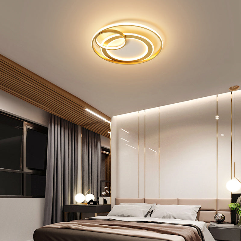 Circles Flush Mount Lighting Simple Acrylic Bedroom Surface Mounted Led Ceiling Light Clearhalo 'Ceiling Lights' 'Close To Ceiling Lights' 'Close to ceiling' 'Flush mount' Lighting' 2424130