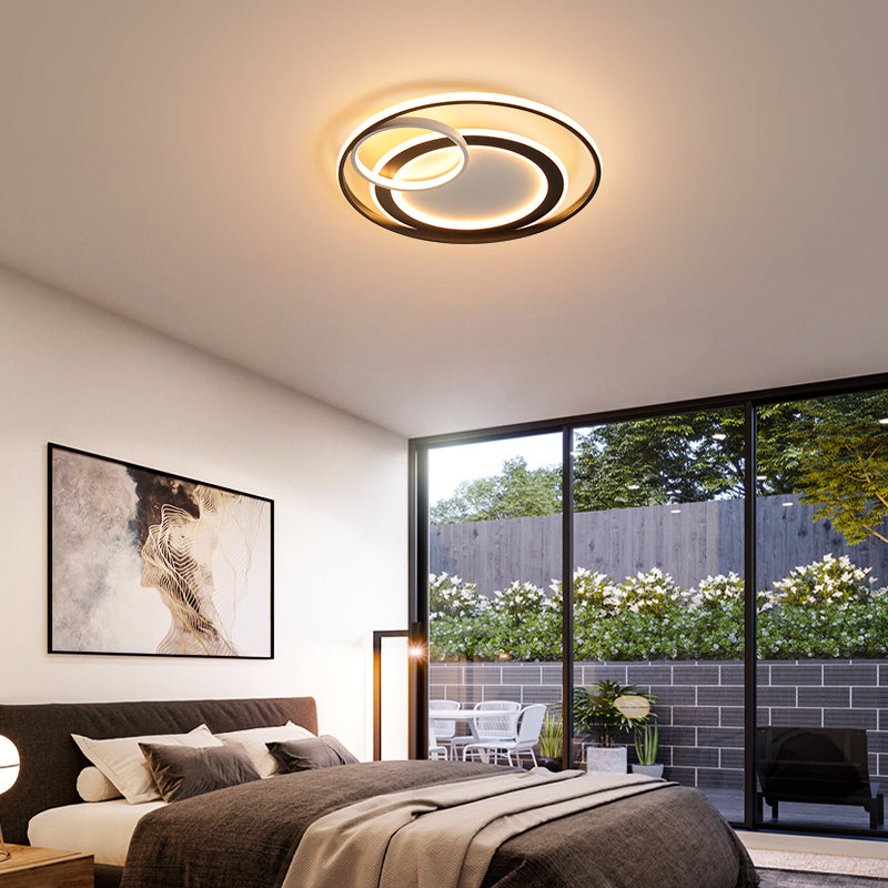 Circles Flush Mount Lighting Simple Acrylic Bedroom Surface Mounted Led Ceiling Light Clearhalo 'Ceiling Lights' 'Close To Ceiling Lights' 'Close to ceiling' 'Flush mount' Lighting' 2424132