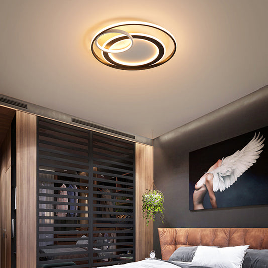 Circles Flush Mount Lighting Simple Acrylic Bedroom Surface Mounted Led Ceiling Light Clearhalo 'Ceiling Lights' 'Close To Ceiling Lights' 'Close to ceiling' 'Flush mount' Lighting' 2424134