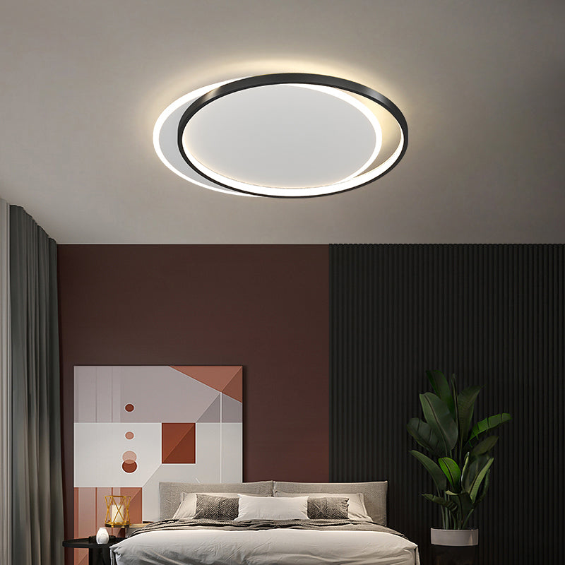 Halo Ring LED Flush Mount Light Simplicity Metal Bedroom Ceiling Mounted Fixture Clearhalo 'Ceiling Lights' 'Close To Ceiling Lights' 'Close to ceiling' 'Flush mount' Lighting' 2424151