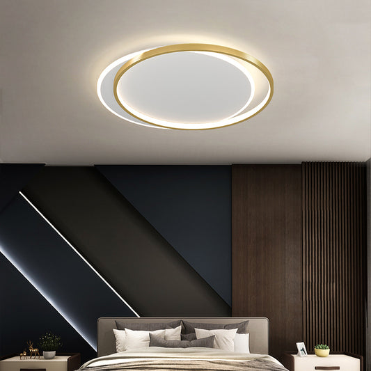 Halo Ring LED Flush Mount Light Simplicity Metal Bedroom Ceiling Mounted Fixture Clearhalo 'Ceiling Lights' 'Close To Ceiling Lights' 'Close to ceiling' 'Flush mount' Lighting' 2424154