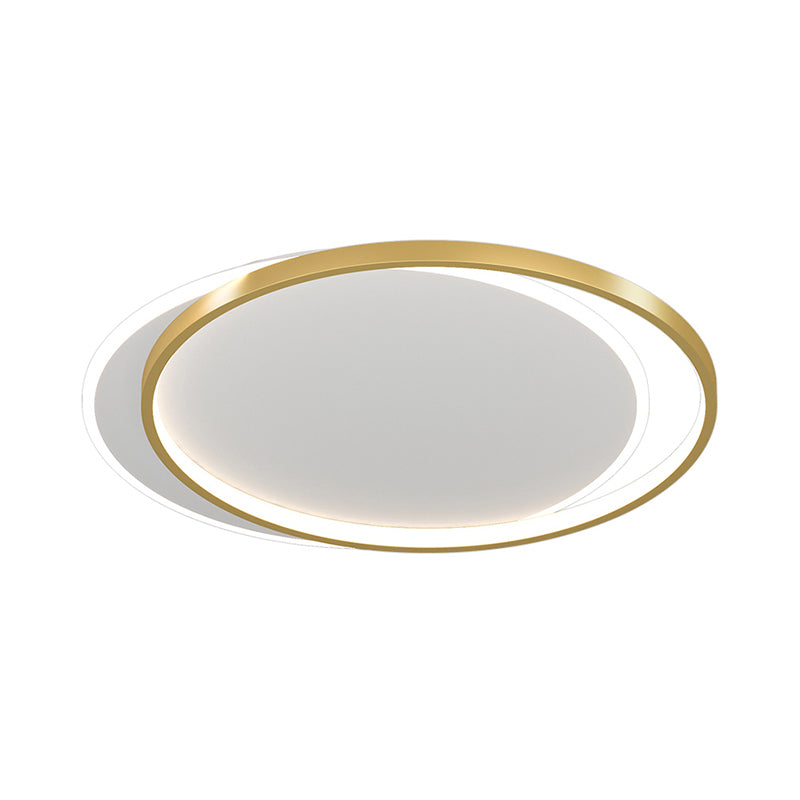 Halo Ring LED Flush Mount Light Simplicity Metal Bedroom Ceiling Mounted Fixture Clearhalo 'Ceiling Lights' 'Close To Ceiling Lights' 'Close to ceiling' 'Flush mount' Lighting' 2424156