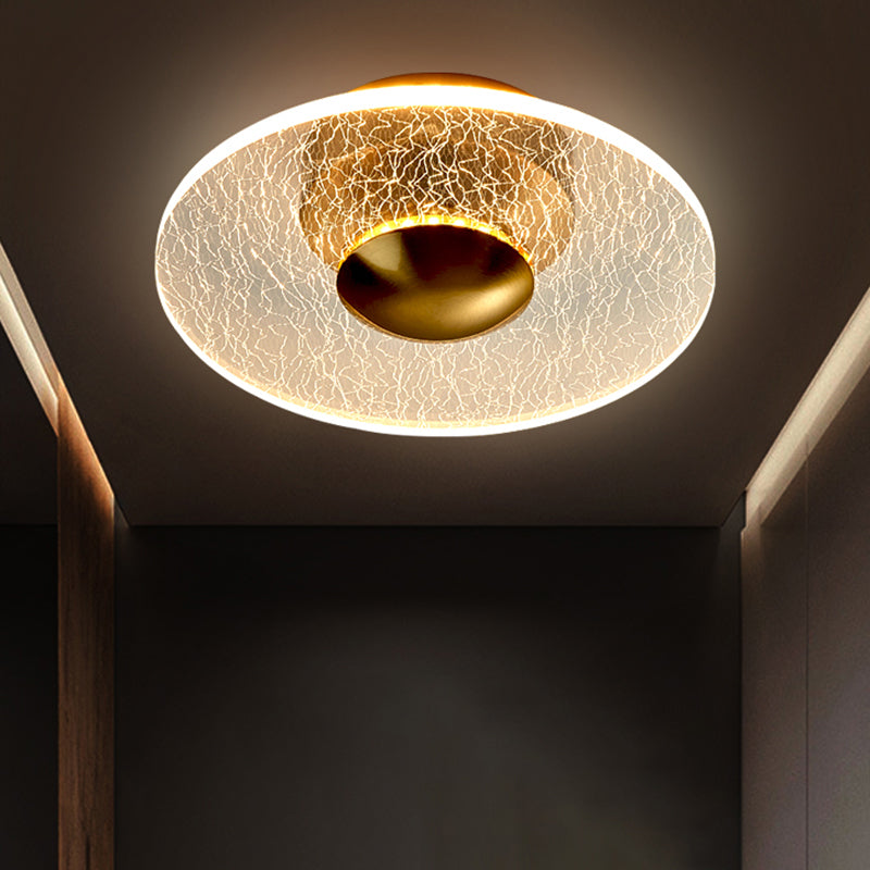 Acrylic Disc Semi Flush Mount Lamp Postmodern Clear LED Ceiling Light for Corridor Clearhalo 'Ceiling Lights' 'Close To Ceiling Lights' 'Close to ceiling' Lighting' 2424165