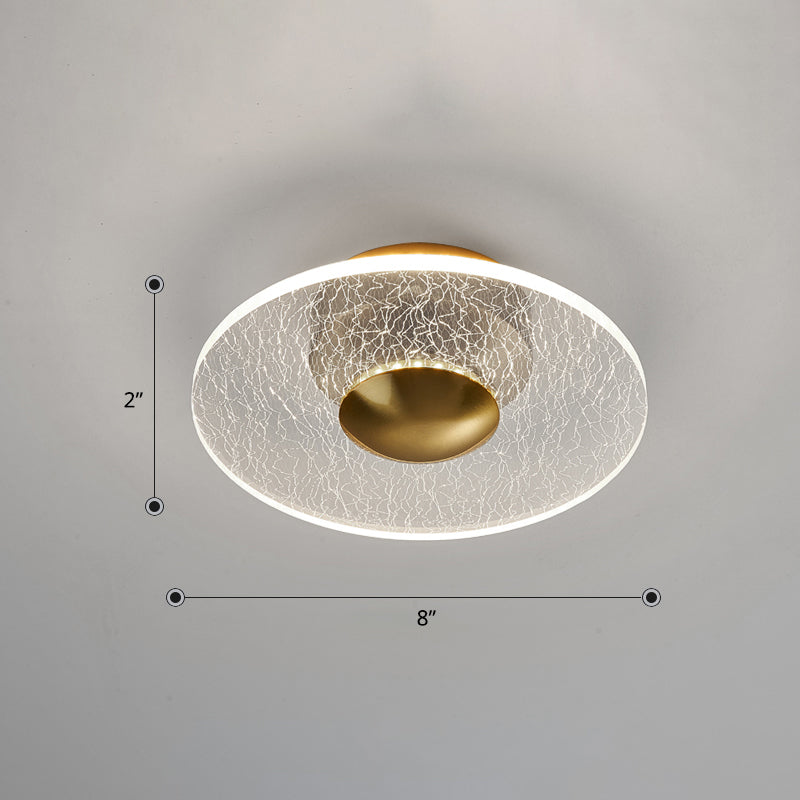 Acrylic Disc Semi Flush Mount Lamp Postmodern Clear LED Ceiling Light for Corridor Clear White Clearhalo 'Ceiling Lights' 'Close To Ceiling Lights' 'Close to ceiling' Lighting' 2424167