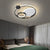Multi-Ring Flushmount Ceiling Lamp Postmodern Metal Bedroom LED Flush Mount Lighting Black-White Clearhalo 'Ceiling Lights' 'Close To Ceiling Lights' 'Close to ceiling' 'Flush mount' Lighting' 2424229