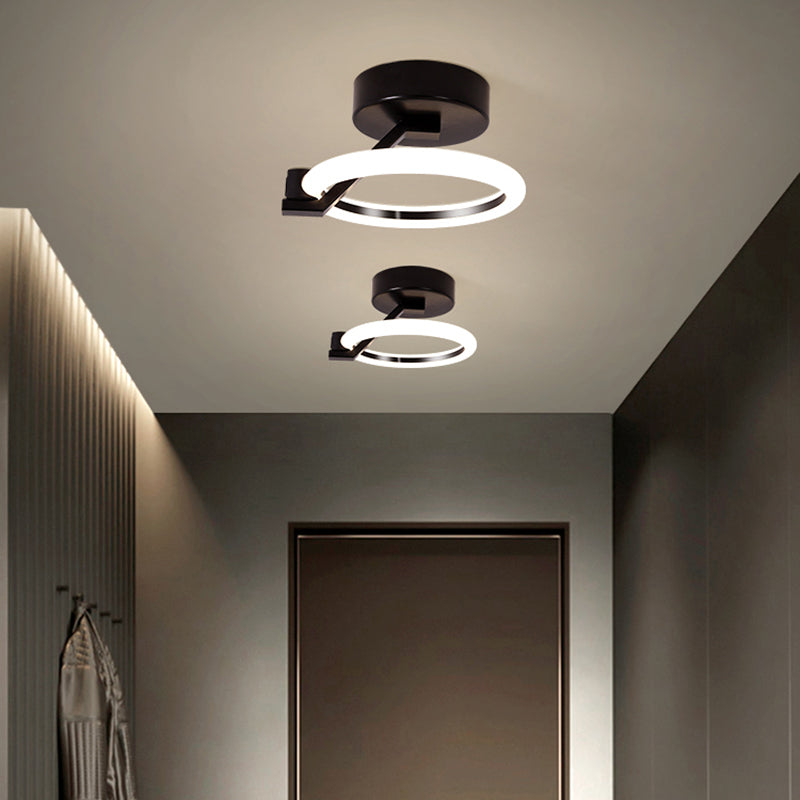Acrylic Circular Semi Mount Lighting Simplicity LED Ceiling Flush Light for Corridor Clearhalo 'Ceiling Lights' 'Close To Ceiling Lights' 'Close to ceiling' 'Pendant Lights' 'Semi-flushmount' 'Tiffany close to ceiling' 'Tiffany' Lighting' 2424237