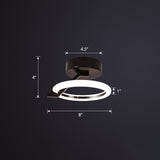 Acrylic Circular Semi Mount Lighting Simplicity LED Ceiling Flush Light for Corridor Black White Clearhalo 'Ceiling Lights' 'Close To Ceiling Lights' 'Close to ceiling' 'Pendant Lights' 'Semi-flushmount' 'Tiffany close to ceiling' 'Tiffany' Lighting' 2424240