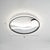 Sunrise and Sea Ceiling Light Artistic Metal Bedroom LED Flush Mount with Halo Ring Black-White 16" White Clearhalo 'Ceiling Lights' 'Close To Ceiling Lights' 'Close to ceiling' 'Flush mount' Lighting' 2424320