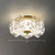 Round LED Surface Mount Ceiling Light Modern Crystal Hexagon Clear Flush Mount Light for Living Room Clear Clearhalo 'Ceiling Lights' 'Close To Ceiling Lights' 'Close to ceiling' 'Semi-flushmount' Lighting' 2424325