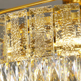 Light Tan Circular Chandelier Lamp Postmodern K9 Crystal Hanging Lamp for Bedroom Clearhalo 'Ceiling Lights' 'Chandeliers' 'Modern Chandeliers' 'Modern' Lighting' 2424363