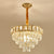 Minimalistic Cone Shaped Hanging Lamp Beveled-Cut Crystal Living Room Chandelier in Clear 6 Clear Clearhalo 'Ceiling Lights' 'Chandeliers' 'Clear' 'Industrial' 'Modern Chandeliers' 'Modern' 'Tiffany' 'Traditional Chandeliers' Lighting' 2424365