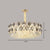 Tiered Ceiling Chandelier Modern Luxurious Smoke Grey Crystal Hanging Light for Living Room Smoke Gray Round Clearhalo 'Ceiling Lights' 'Chandeliers' 'Modern Chandeliers' 'Modern' Lighting' 2424395