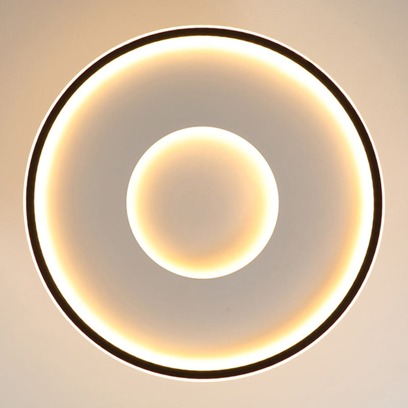 Disc Semi Flush Ceiling Light Simplicity Metal Bedroom LED Flush Mount Lighting Fixture Clearhalo 'Ceiling Lights' 'Close To Ceiling Lights' 'Close to ceiling' 'Semi-flushmount' Lighting' 2424618