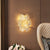 Clear Glass Hexagon Wall Light Postmodern Gold Finish Sconce Lighting Fixture for Bedroom Clear 8.5" Clearhalo 'Cast Iron' 'Glass' 'Industrial' 'Modern wall lights' 'Modern' 'Tiffany' 'Traditional wall lights' 'Wall Lamps & Sconces' 'Wall Lights' Lighting' 2424690
