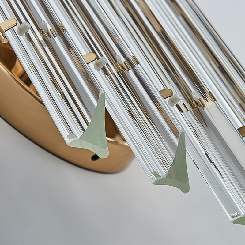 Rhombus Wall Sconce Light Minimalist K9 Strip Crystal Living Room LED Wall Mounted Lamp Clearhalo 'Cast Iron' 'Glass' 'Industrial' 'Modern wall lights' 'Modern' 'Tiffany' 'Traditional wall lights' 'Wall Lamps & Sconces' 'Wall Lights' Lighting' 2424707