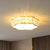 Flower Bedroom Ceiling Mounted Fixture Tri-Sided Crystal Minimalist Flush Mount Light in Brass Brass Clearhalo 'Ceiling Lights' 'Close To Ceiling Lights' 'Close to ceiling' 'Flush mount' Lighting' 2424732