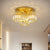Floral Dining Room Ceiling Lighting Clear Crystal Prism Modernist Flush Mounted Lamp 3 Clear Clearhalo 'Ceiling Lights' 'Close To Ceiling Lights' 'Close to ceiling' 'Flush mount' Lighting' 2424754