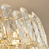 Simple Style Drum Chandelier Rectangular-Cut Crystal 9-Bulb Bedroom Ceiling Lighting in Clear Clearhalo 'Ceiling Lights' 'Chandeliers' 'Clear' 'Industrial' 'Modern Chandeliers' 'Modern' 'Tiffany' 'Traditional Chandeliers' Lighting' 2424854