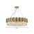 Circular Crystal Prism Hanging Lamp Simplicity Gold and Black Chandelier Pendant Light 8 Gold Clearhalo 'Ceiling Lights' 'Chandeliers' 'Modern Chandeliers' 'Modern' Lighting' 2424900