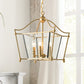 4 Lights Metal Hanging Chandelier Traditional Gold Candle-Style Dining Room Pendant Light Fixture Clearhalo 'Ceiling Lights' 'Chandeliers' Lighting' 2426669