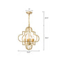 Metal Gold Pendant Lamp Candle Shade 6 Lights Classic Chandelier Light Fixture for Bedroom Clearhalo 'Ceiling Lights' 'Chandeliers' Lighting' options 2426760