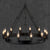 12/18 Lights Circle Chandelier Industrial Black Iron Hanging Lamp Kit with Bare Bulb Design 12 Black Clearhalo 'Ceiling Lights' 'Chandeliers' Lighting' options 2426820_7299ef99-0ece-4da5-90a6-2937a3eb7b86