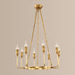 Candlestick Dining Table Suspension Lamp Retro Metal 6/8-Light Gold Chandelier Pendant Light with Adjustable Hanging Rod Clearhalo 'Ceiling Lights' 'Chandeliers' Lighting' options 2426829